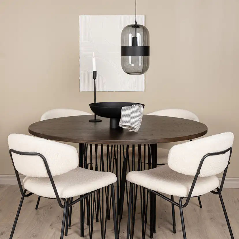 Matgrupp furniture/fashion Stone med 4 Chico Stolar Runt