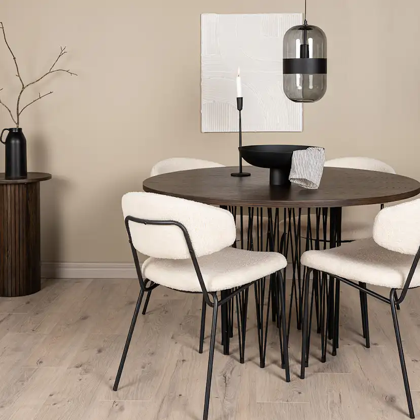 Matgrupp furniture/fashion Stone med 4 Chico Stolar Runt