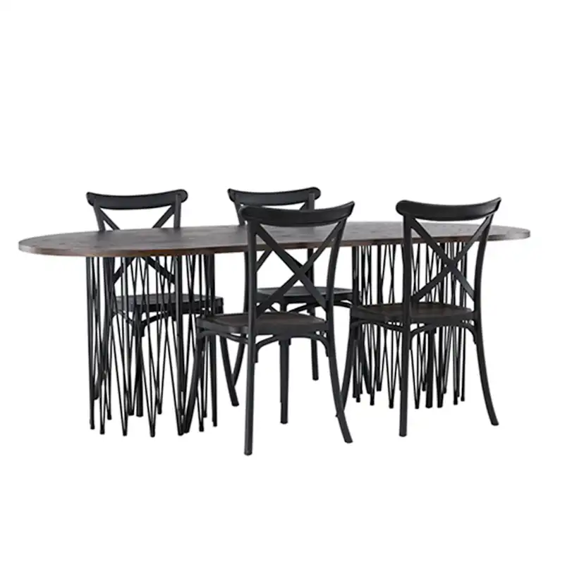 Matgrupp furniture/fashion Stone med 4 Crosett Stolar