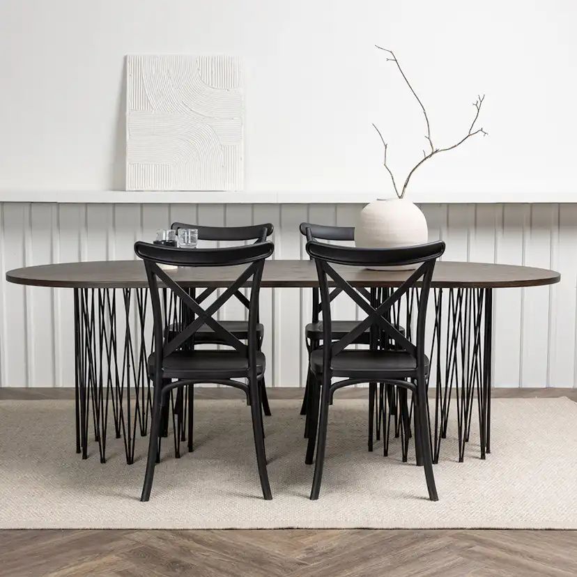 Matgrupp furniture/fashion Stone med 4 Crosett Stolar