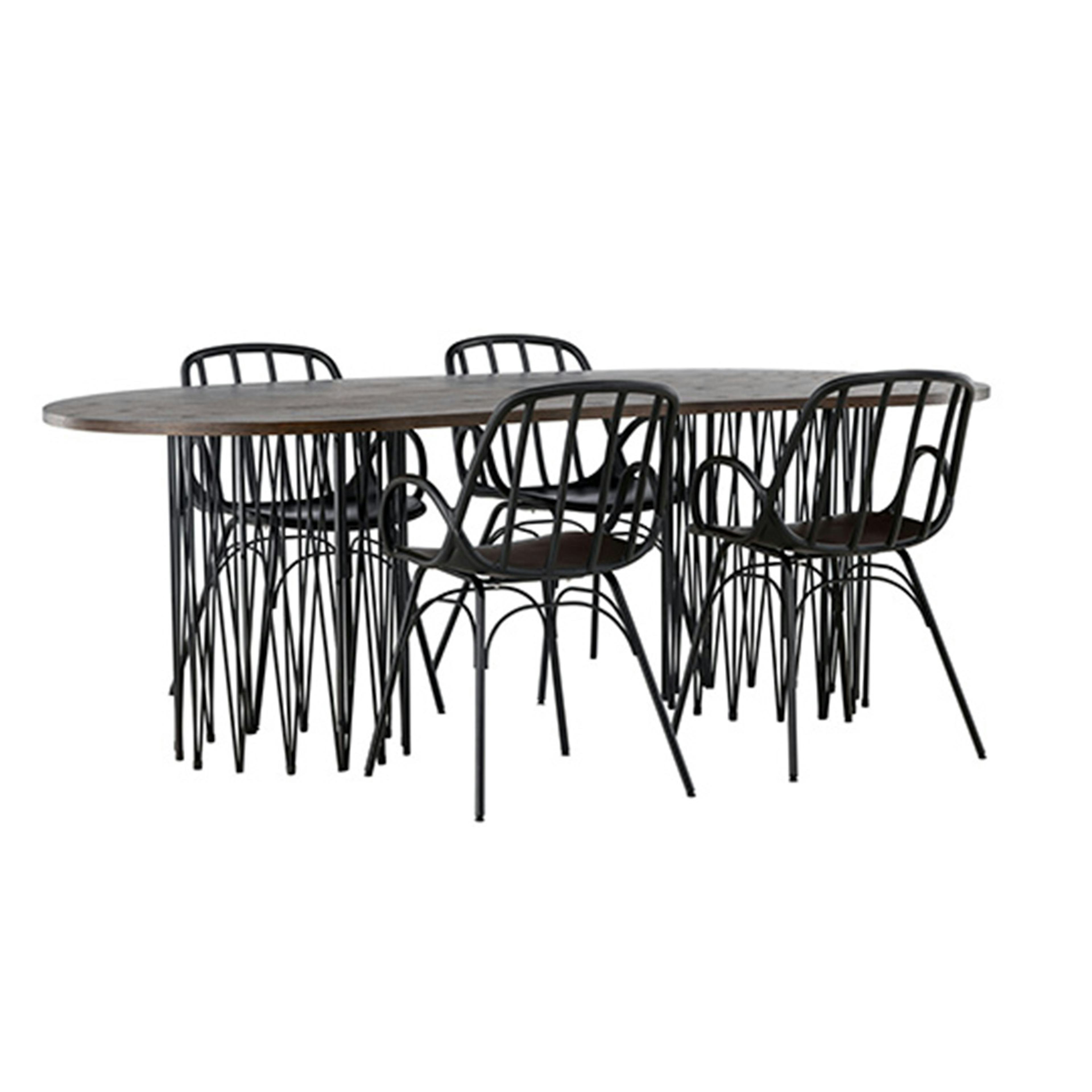 Matgrupp furniture/fashion Stone med 4 Dyrön Stolar