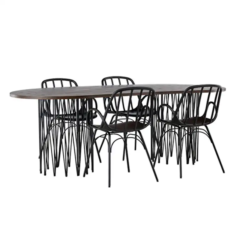 Matgrupp furniture/fashion Stone med 4 Dyrön Stolar