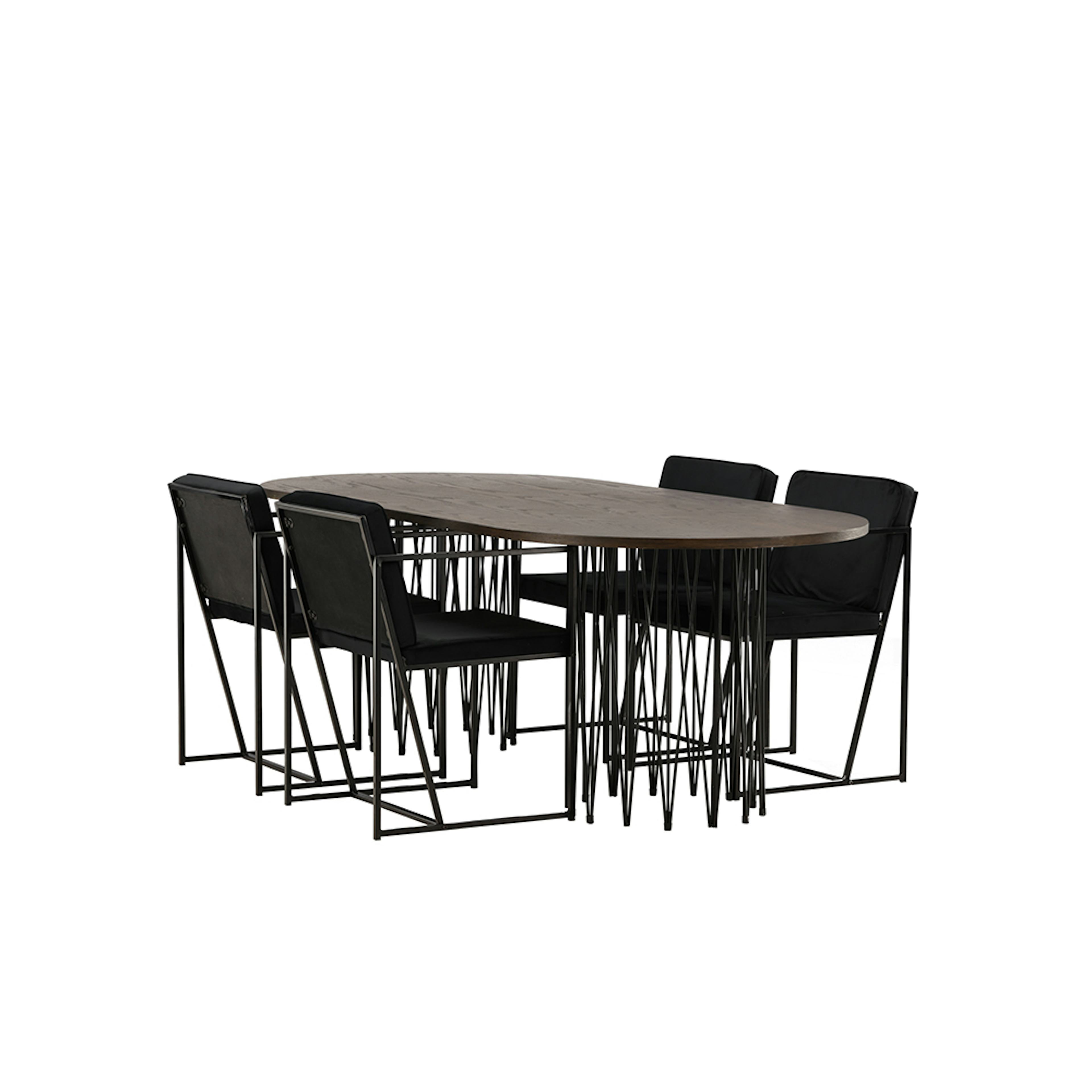 Matgrupp furniture/fashion Stone Oval med 4 Richmond Stolar