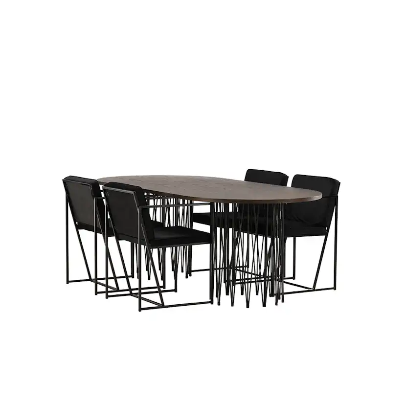 Matgrupp furniture/fashion Stone Oval med 4 Richmond Stolar