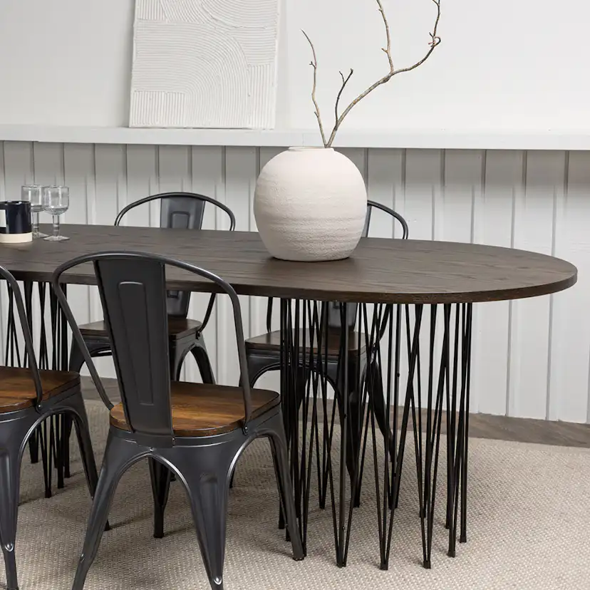 Matgrupp Venture Home Stone med 4 Tempe Stolar