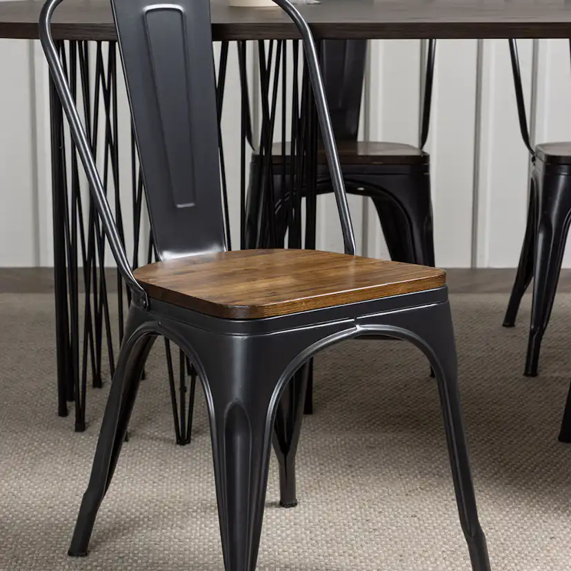 Matgrupp Venture Home Stone med 4 Tempe Stolar