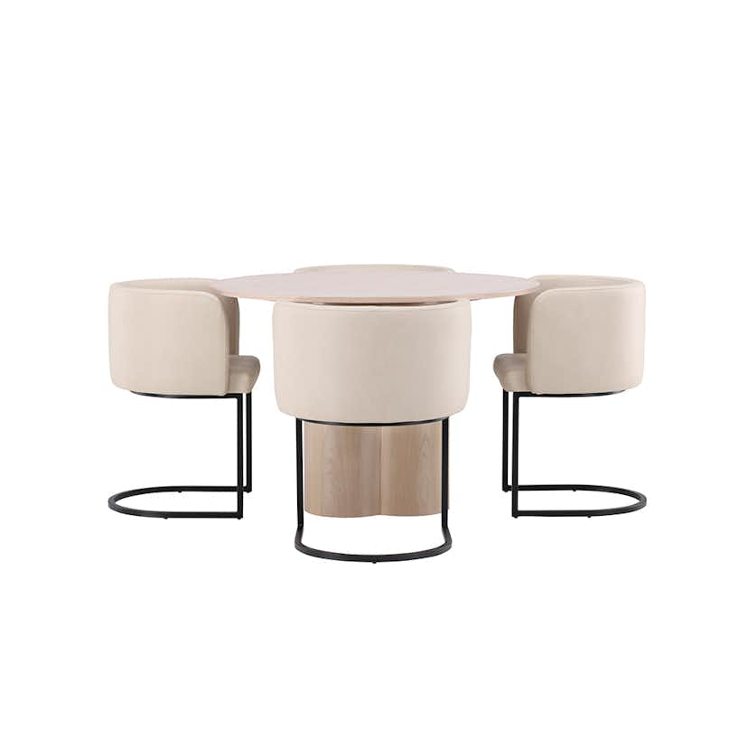 Matgrupp Venture Home Olivia med 4 Simrishman Stolar