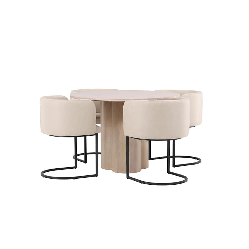 Matgrupp Venture Home Olivia med 4 Simrishman Stolar