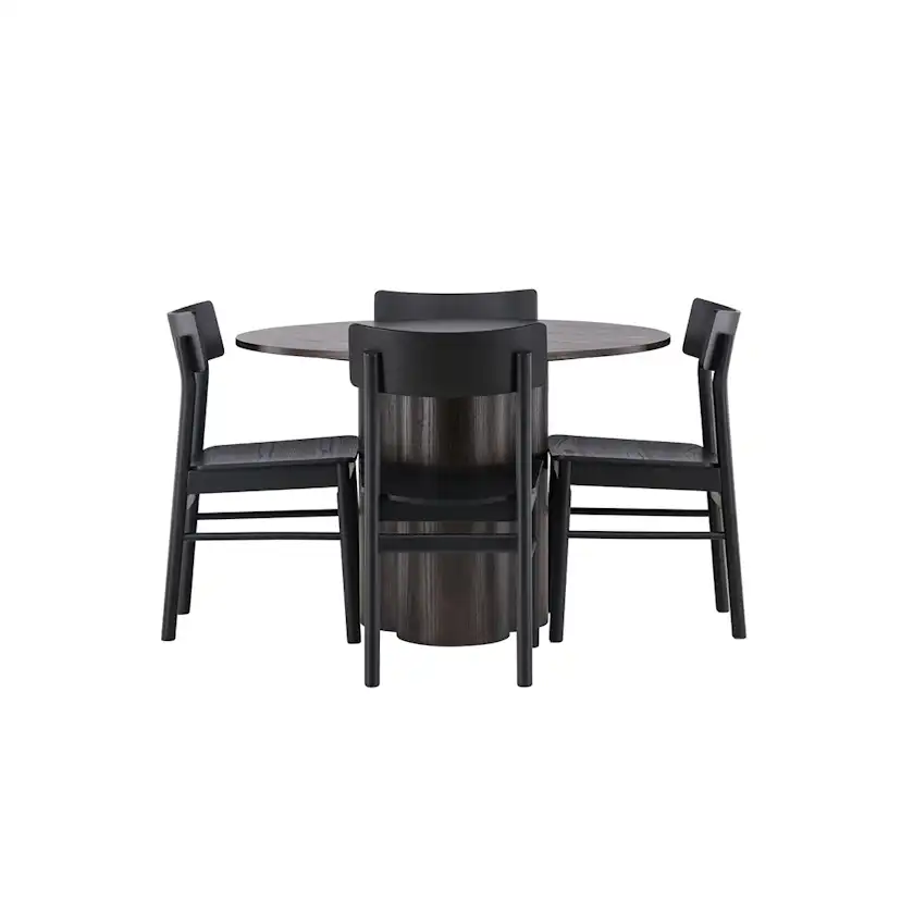 Matgrupp Venture Home Olivia Ø110 cm med 4st Montros Matstolar