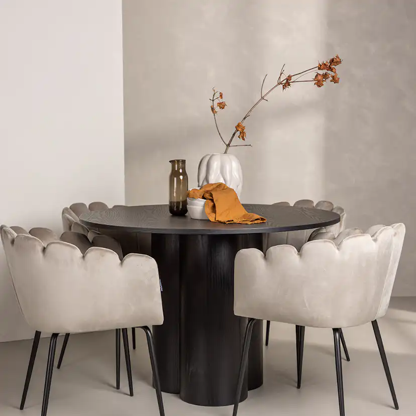 Matgrupp Venture Home Olivia med 4 Limhamn Stolar