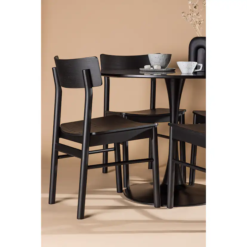 Matgrupp Venture Home Glade Ø100 cm med 4st Montros Matstolar