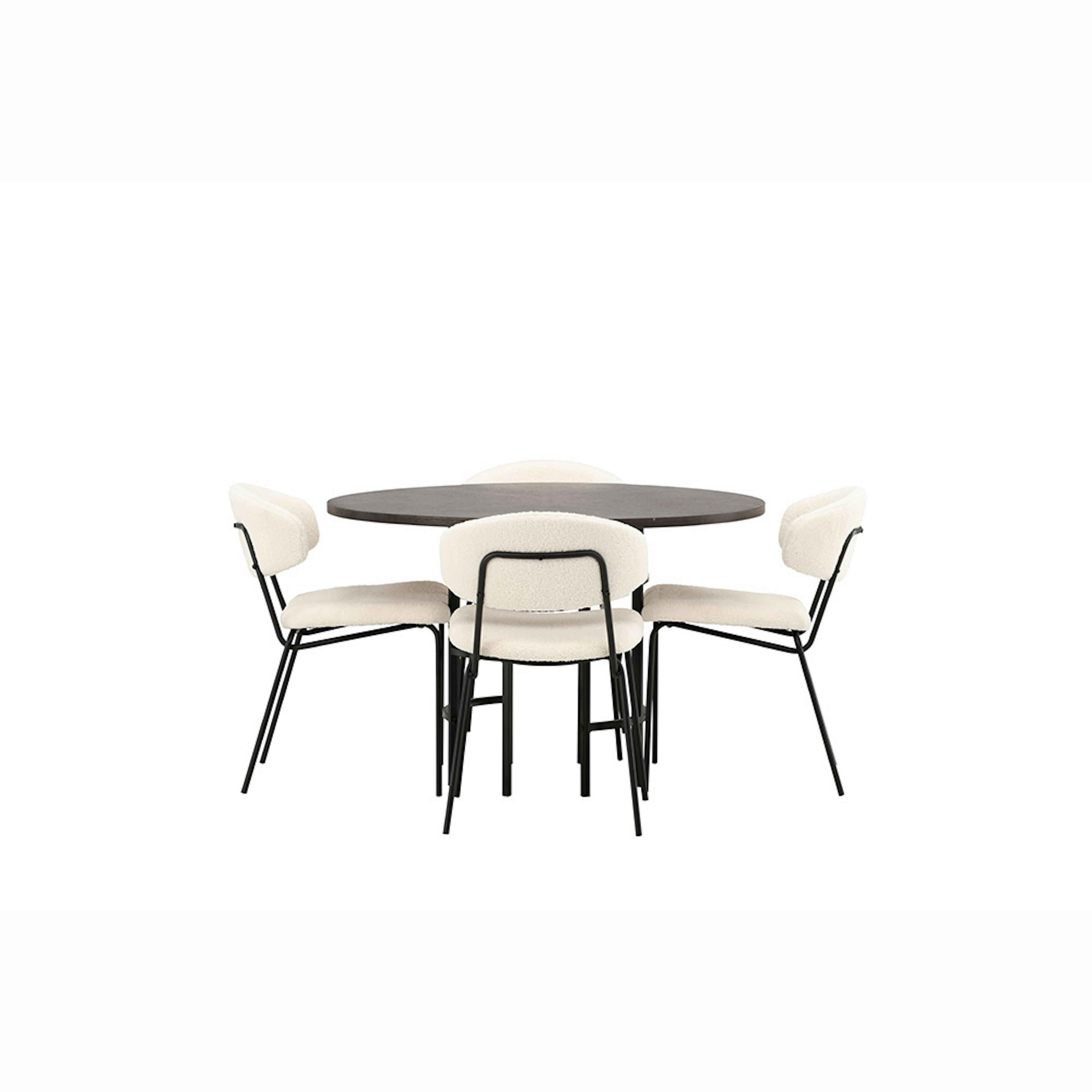 Matgrupp Venture Home Copenhagen med 4 Chico Stolar