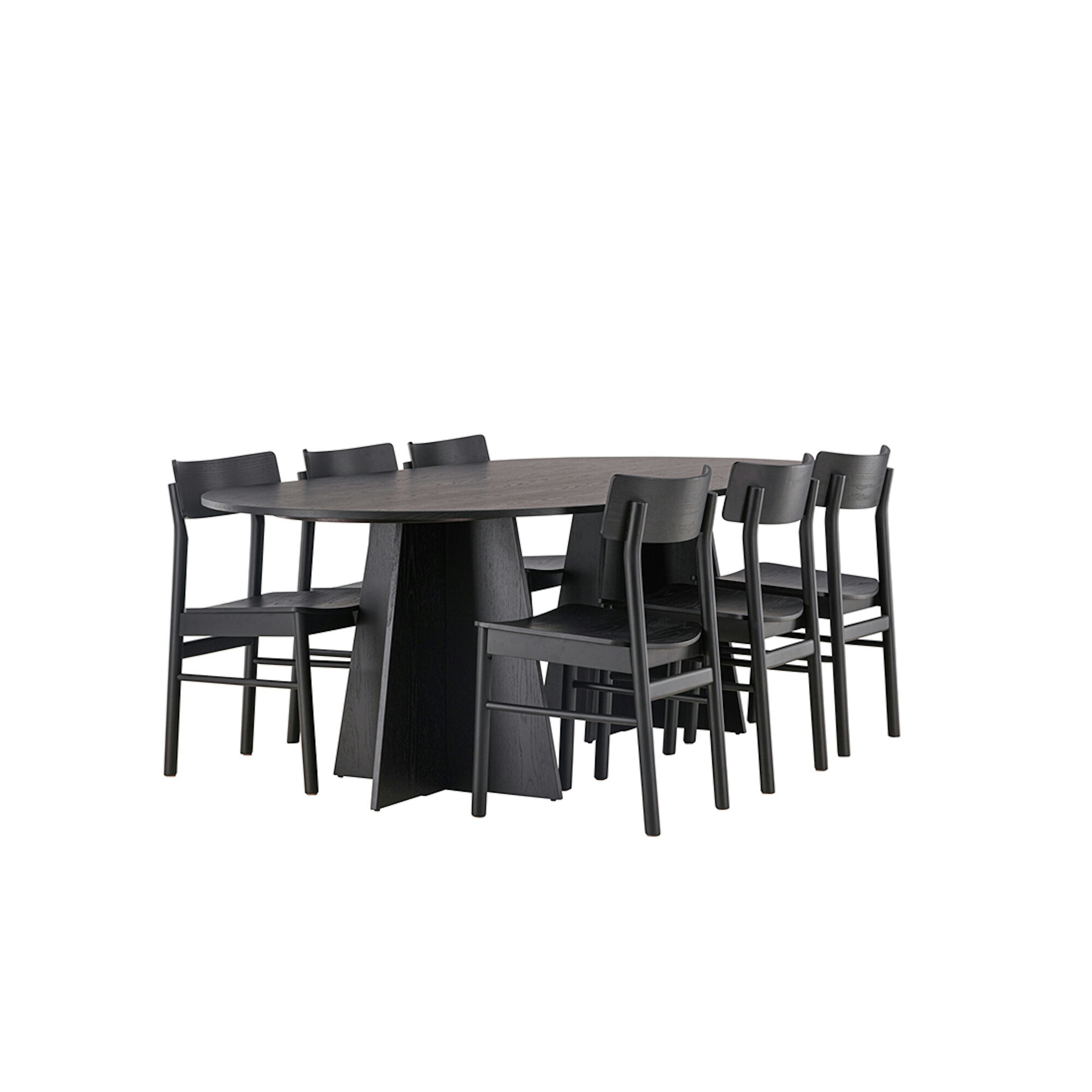 Matgrupp Venture Home Bootcut Oval med 6st Montros Matstolar