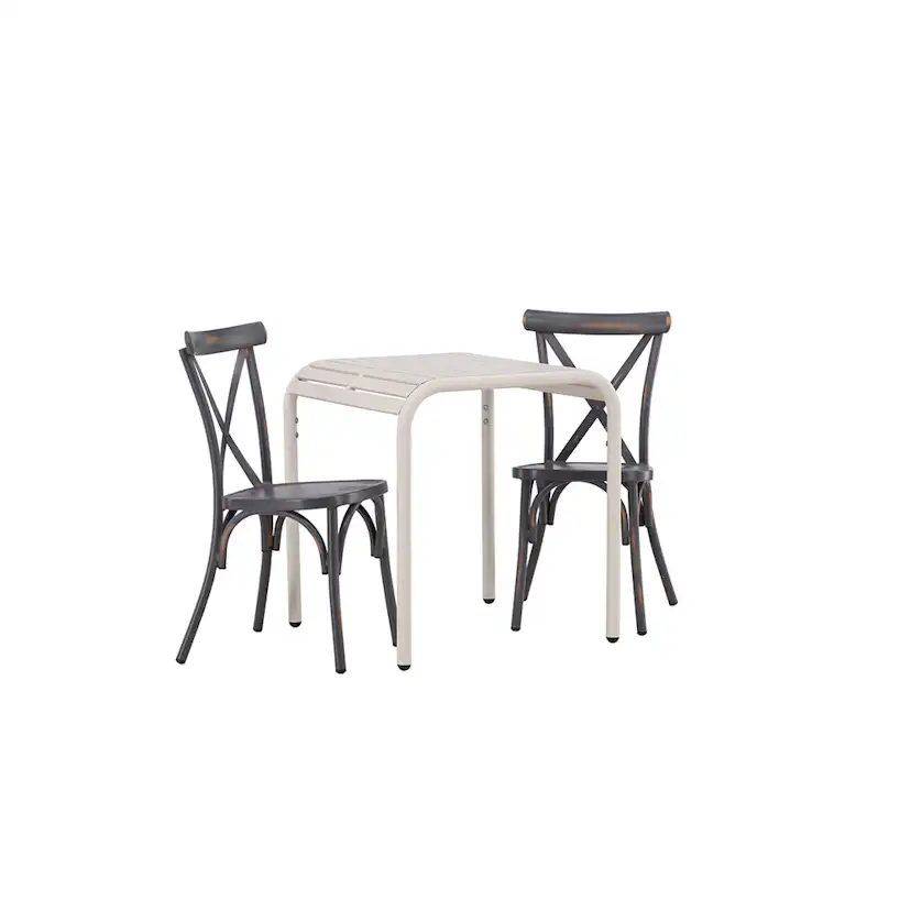 Cafégrupp Venture Home Borneo Bord med 2 Tablas Trädgårdsstolar Utomhus