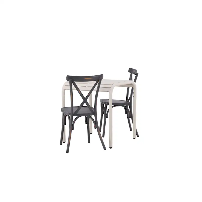 Cafégrupp Venture Home Borneo Bord med 2 Tablas Trädgårdsstolar Utomhus