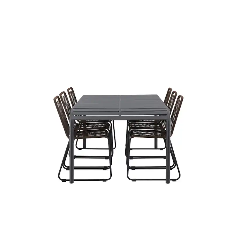 Matgrupp Venture Home Borneo Bord med 6 Lindos Stolar