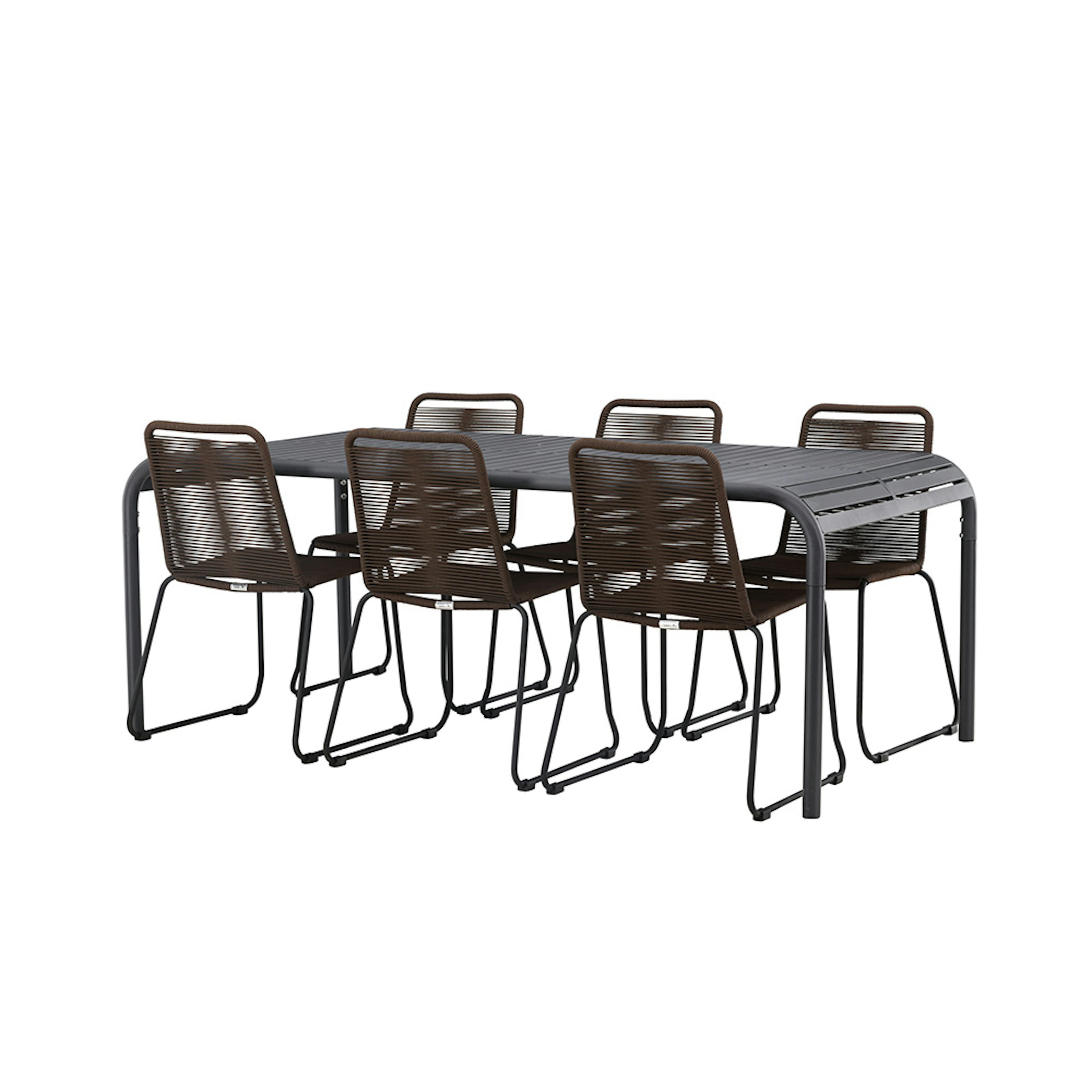 Matgrupp Venture Home Borneo Bord med 6 Lindos Stolar