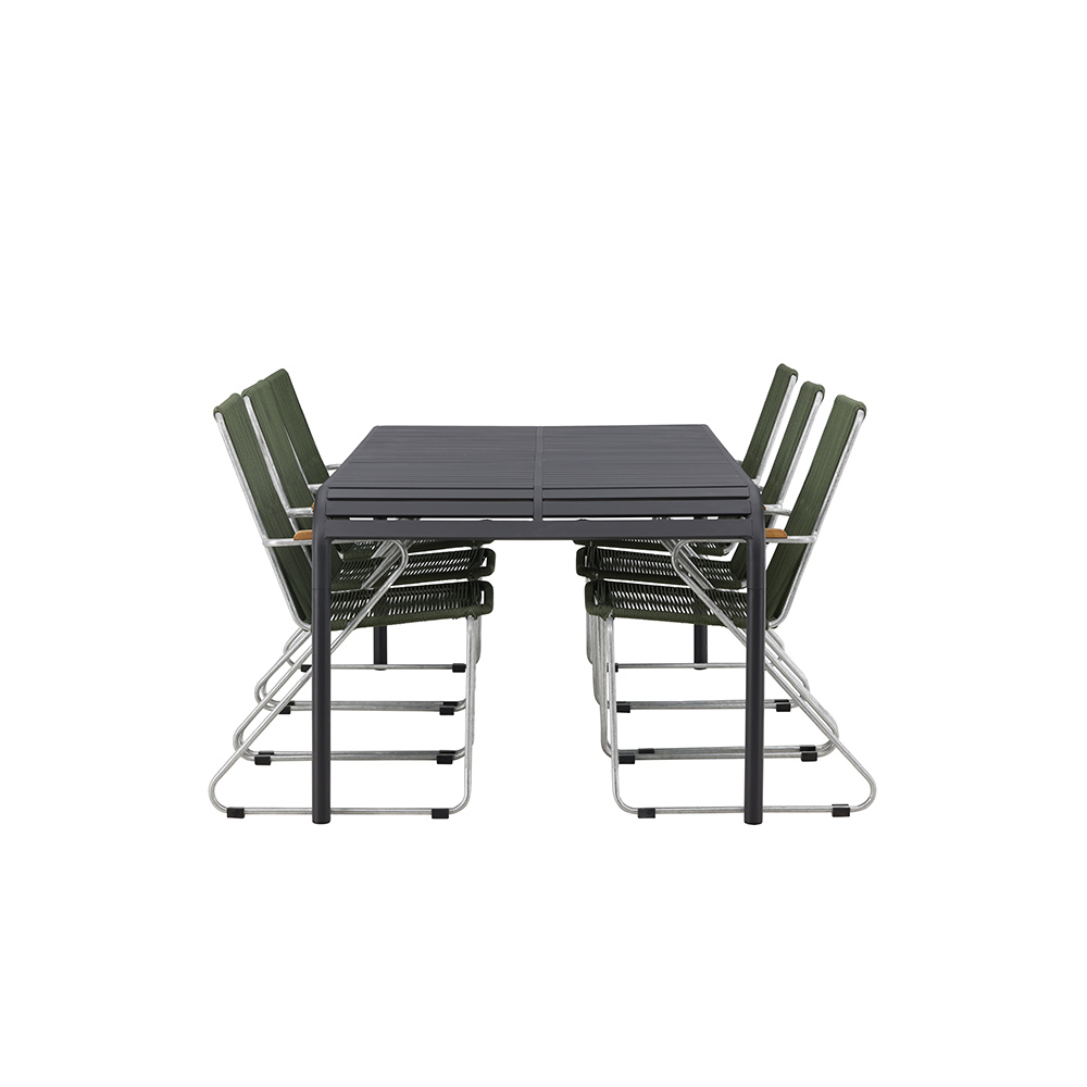 Matgrupp Venture Home Borneo Bord med 6 Bois Stolar