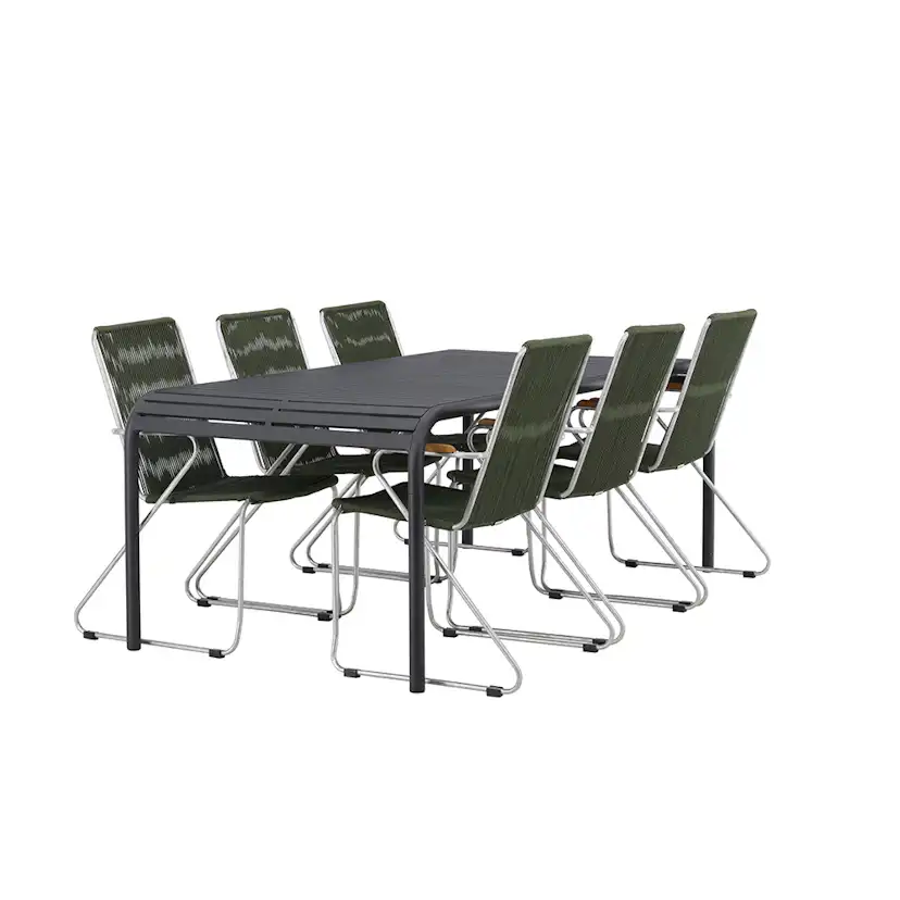 Matgrupp Venture Home Borneo Bord med 6 Bois Stolar