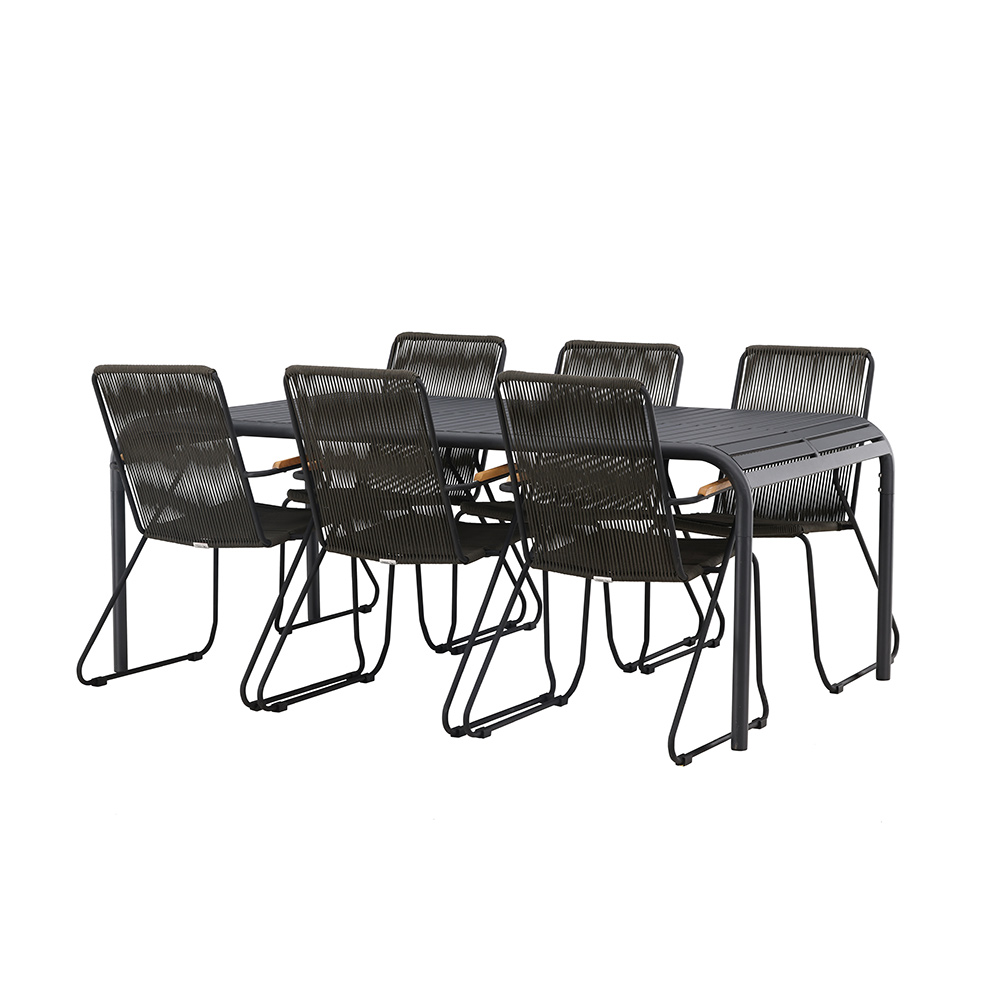 Matgrupp Venture Home Borneo Bord med 6 Bois Stolar