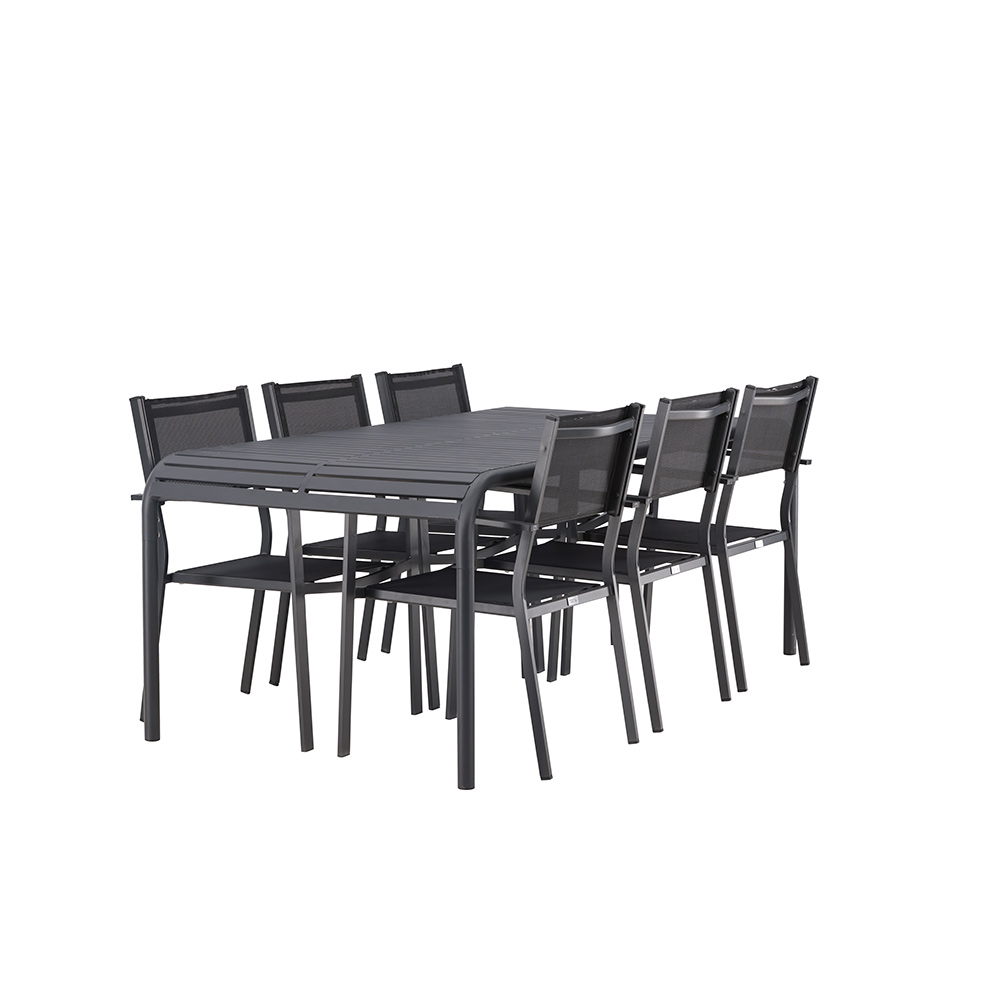 Matgrupp Venture Home Borneo Bord med 6 Copacabana Stolar