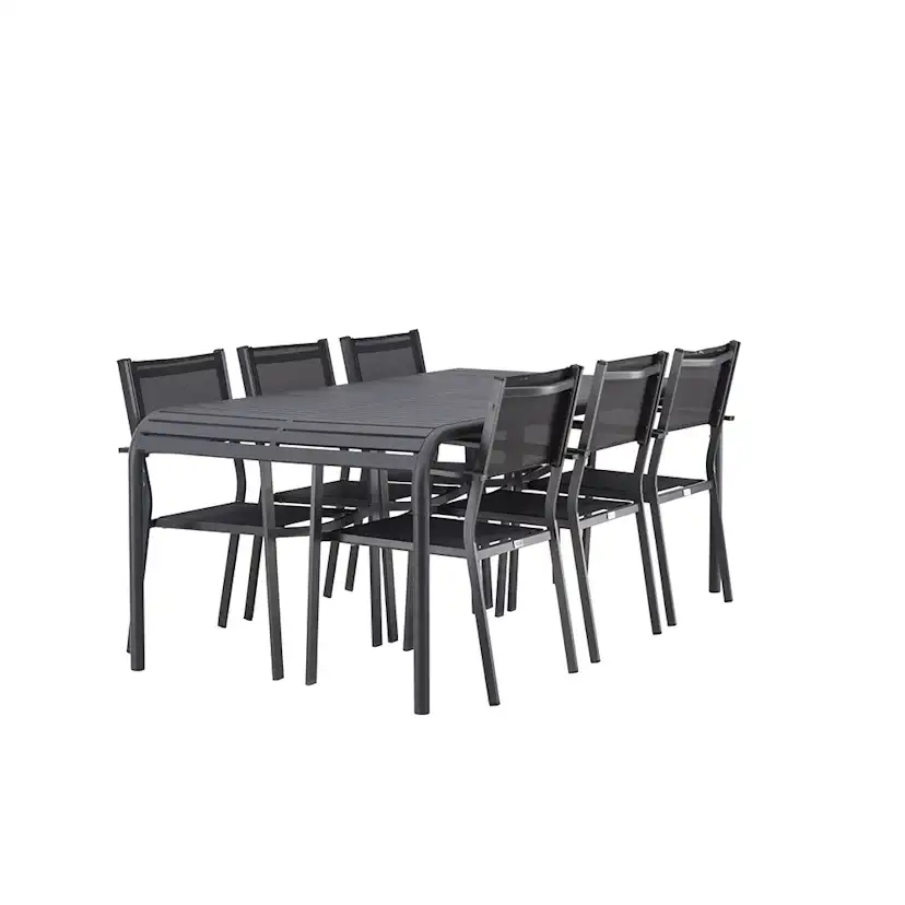 Matgrupp Venture Home Borneo Bord med 6 Copacabana Stolar