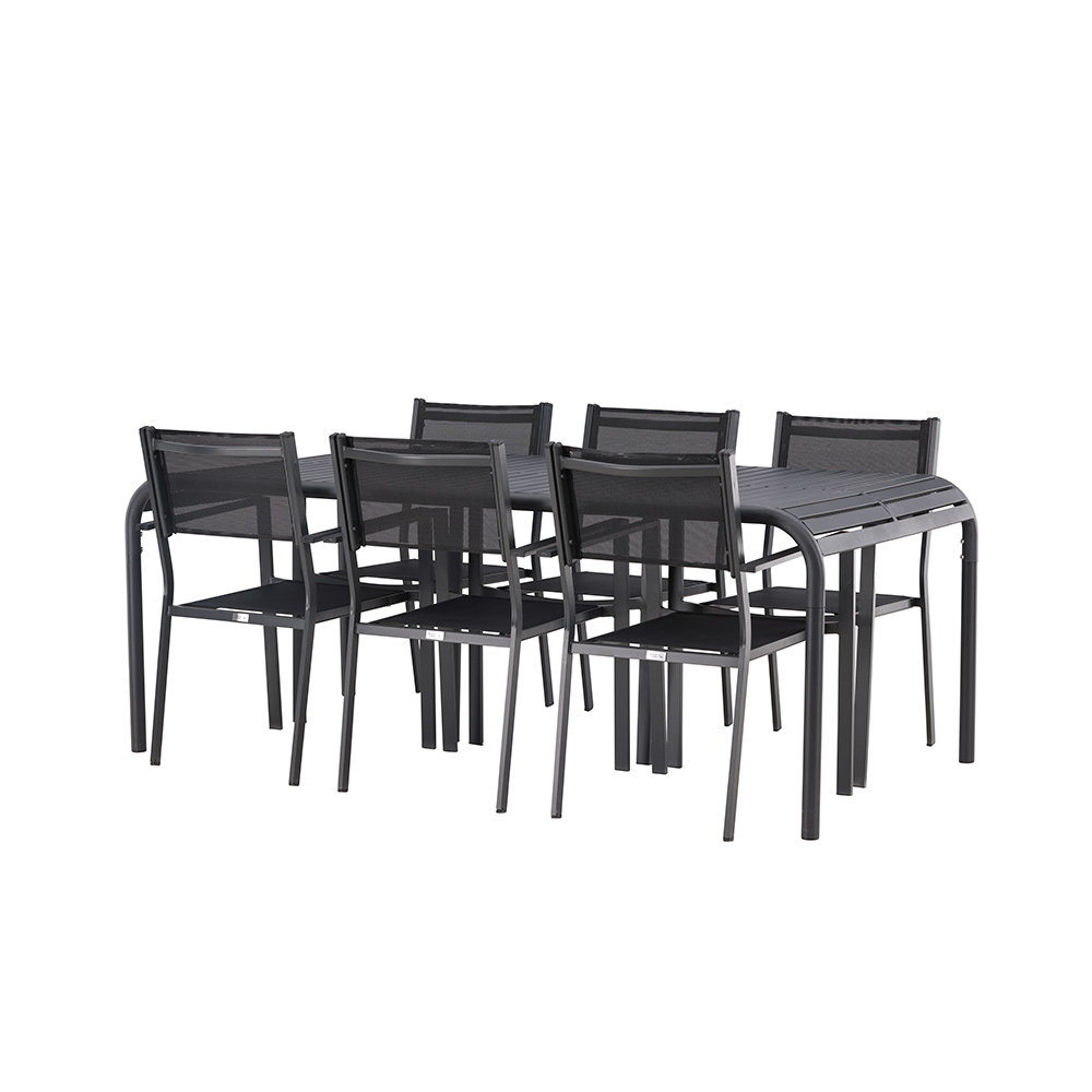 Matgrupp Venture Home Borneo Bord med 6 Copacabana Stolar