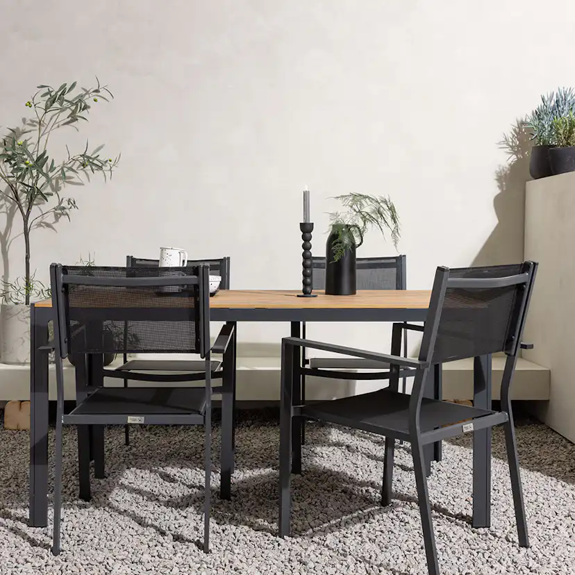 Matgrupp Venture Home Break Bord med 4 Copacabana Stolar