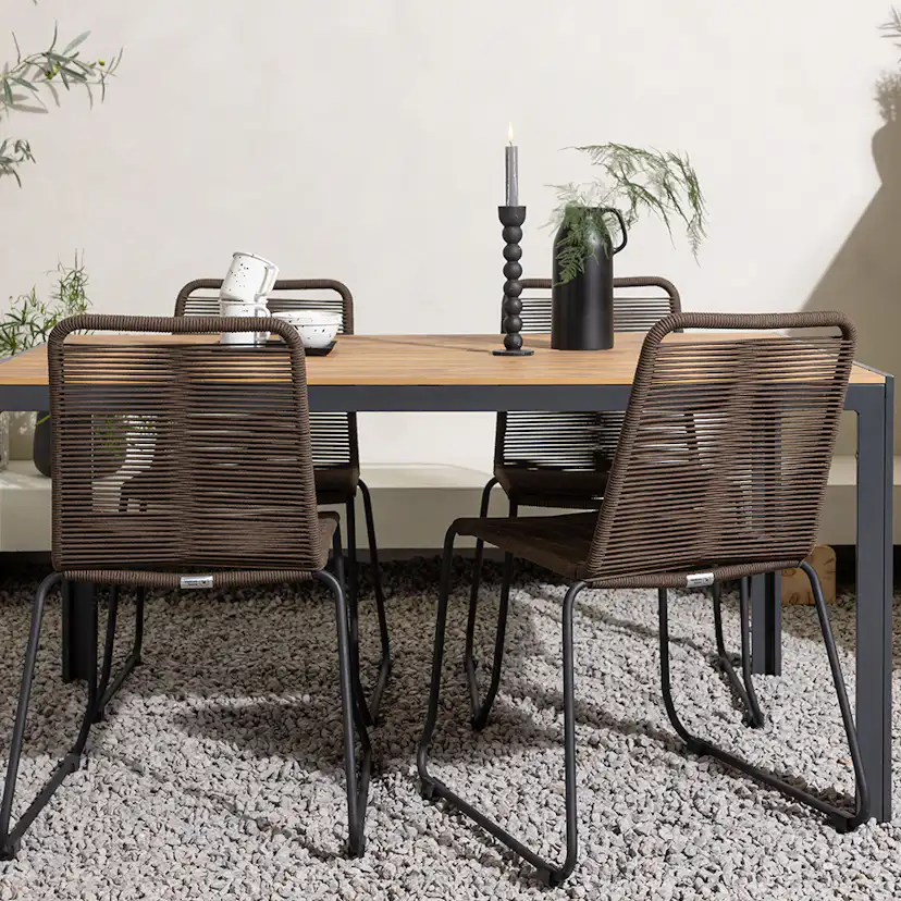 Matgrupp Venture Home Break Bord med 4 Lindos Stolar