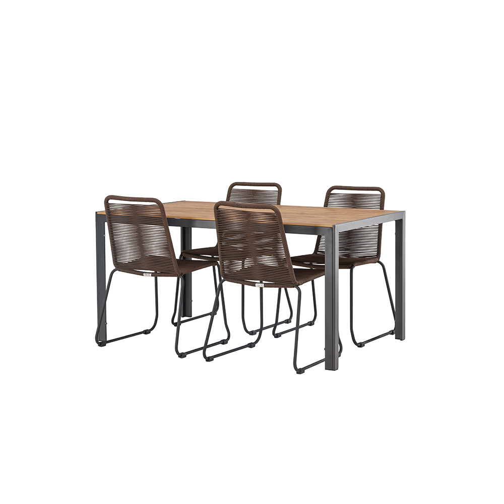 Matgrupp Venture Home Break Bord med 4 Lindos Stolar