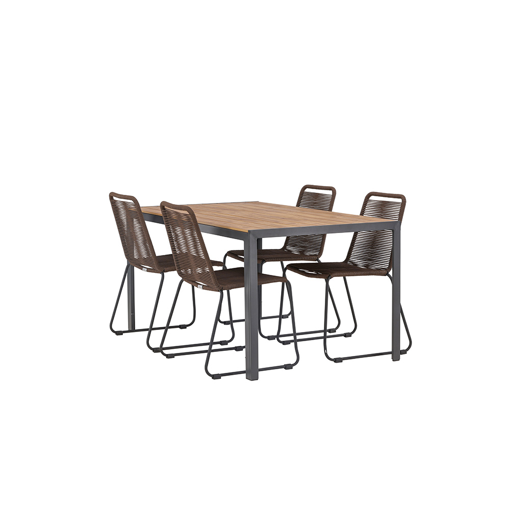 Matgrupp Venture Home Break Bord med 4 Lindos Stolar