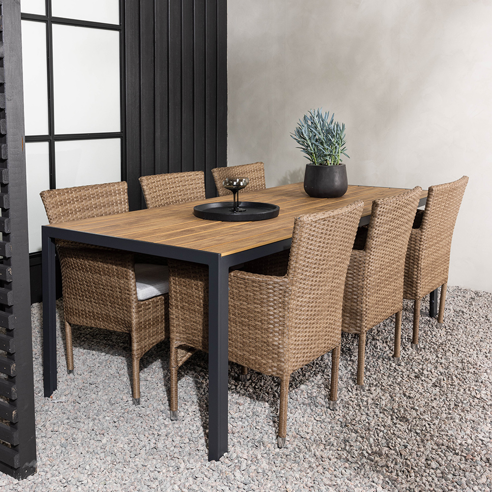 Matgrupp Venture Home Break Bord med 6 Malina Stolar