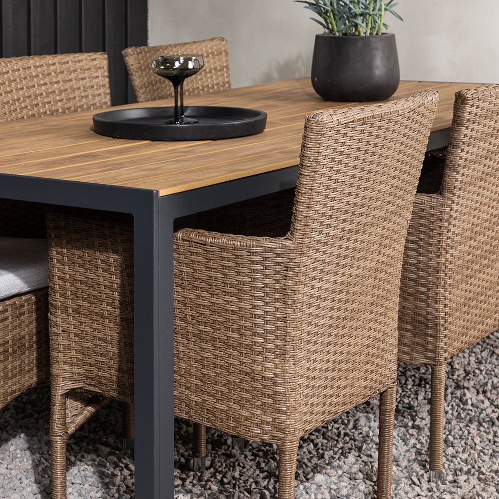 Matgrupp Venture Home Break Bord med 6 Malina Stolar