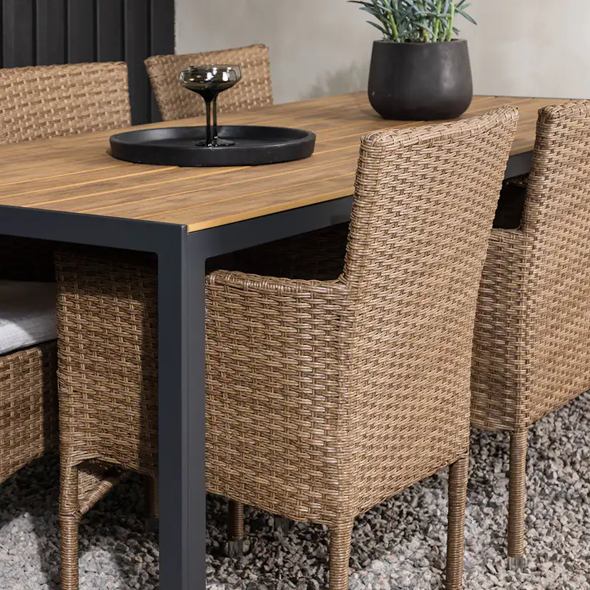 Matgrupp Venture Home Break Bord med 6 Malina Stolar