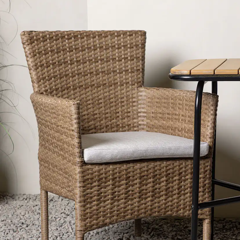 Cafégrupp Venture Home Holmbeck Bord med 2 Malina Trädgårdsstolar Utomhus