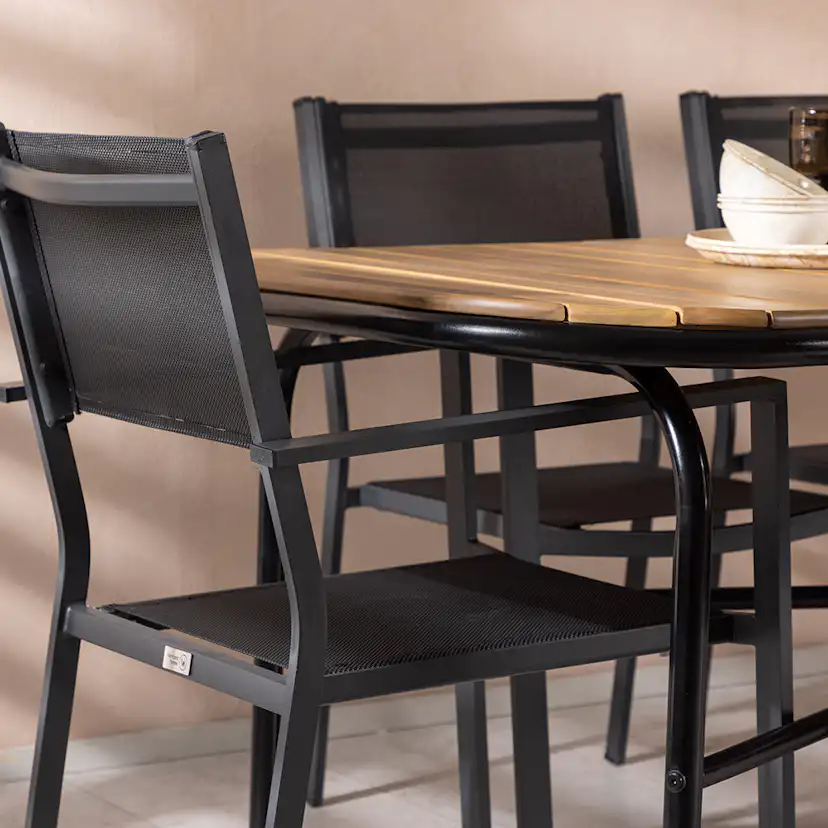 Matgrupp Venture Home Holmbeck Bord med 6 Copacabana Stolar