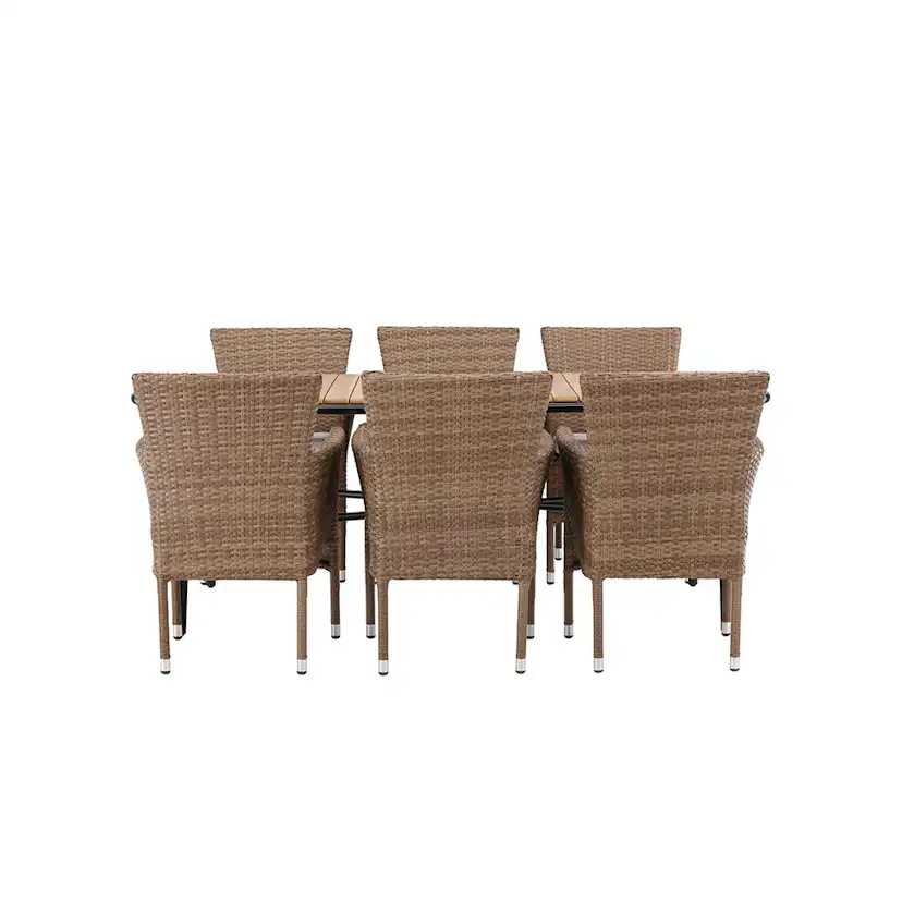 Matgrupp Venture Home Holmbeck Bord med 6 Malina Stolar