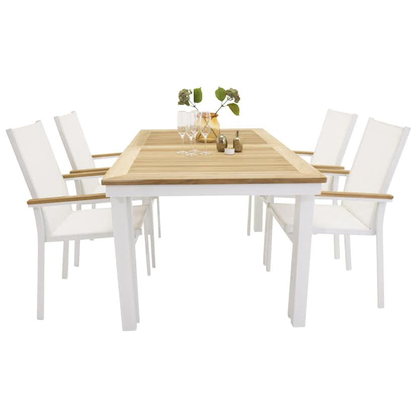 Matgrupp Venture Home Perla 160/240 med 4 Tilly Stolar