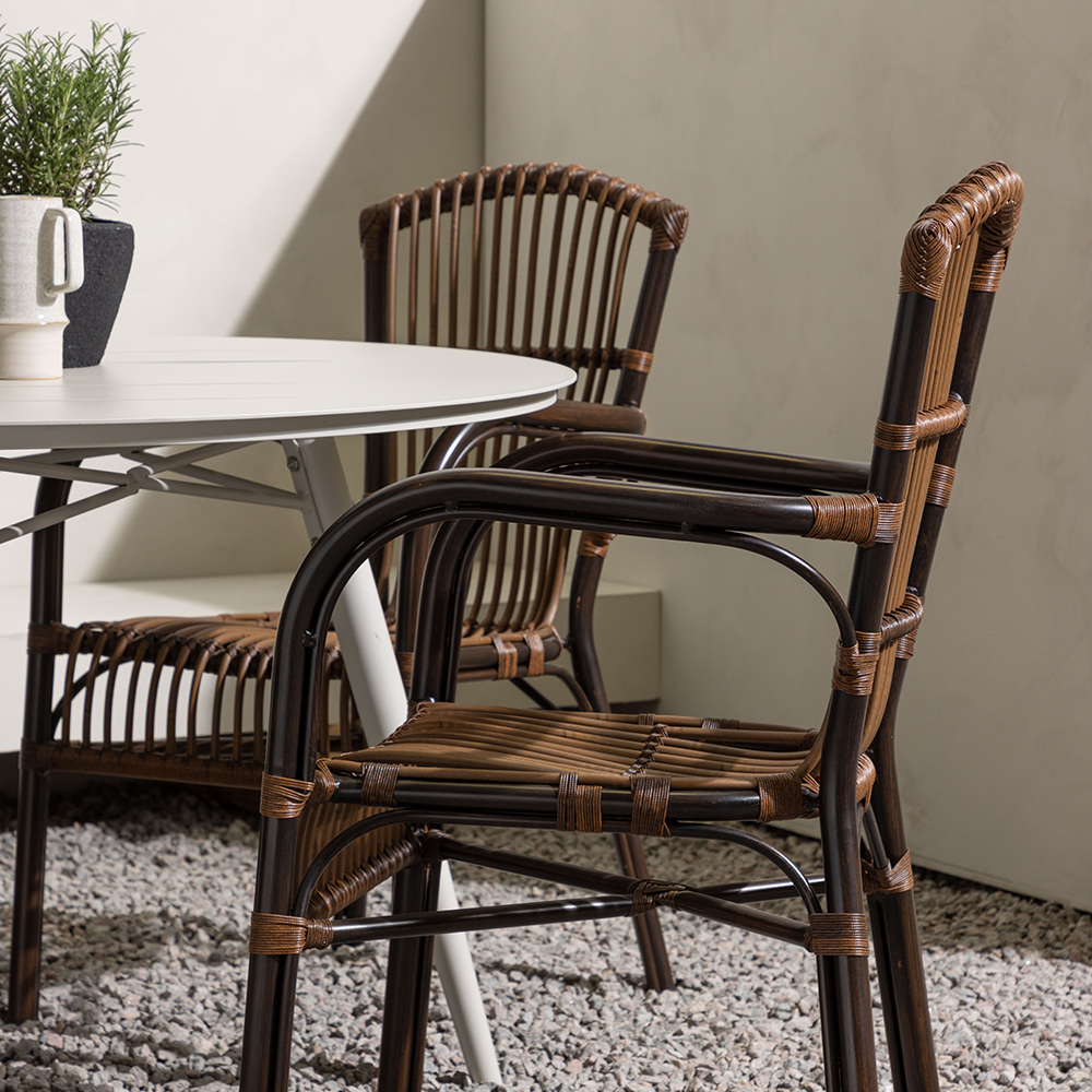 Matgrupp Utomhus Venture Home Lina Bord med 4 Galera Trädgårdsstolar