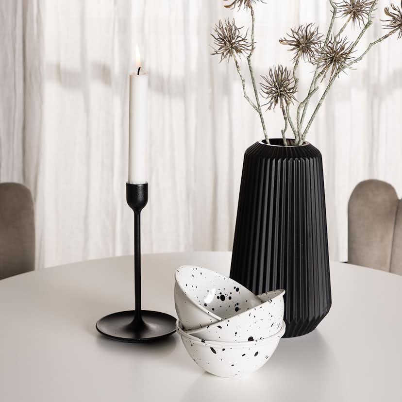 Matgrupp Venture Home Hamden Ø80 cm med 4 Limhamn Light stolar