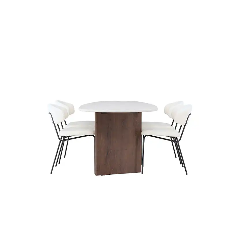 Matgrupp Venture Home Grönvik med 4 Chico Stolar