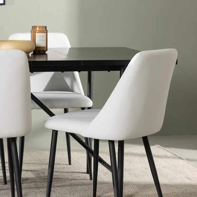 Matgrupp Venture Home Astrid med 6 Night Stolar