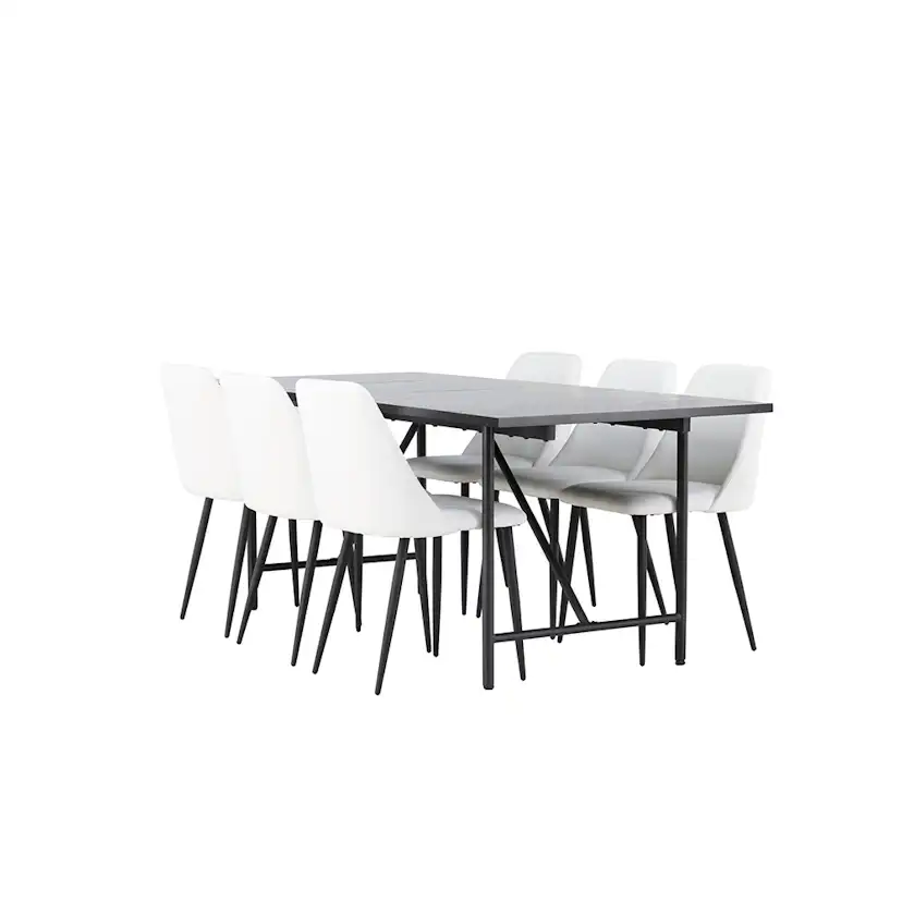 Matgrupp Venture Home Astrid med 6 Night Stolar