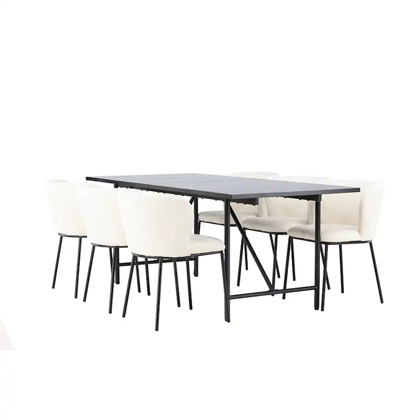 Matgrupp Venture Home Astrid med 6 Edina Stolar