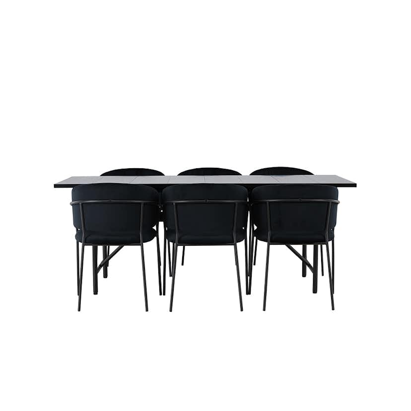 Matgrupp Venture Home Astrid med 6 Selma Stolar