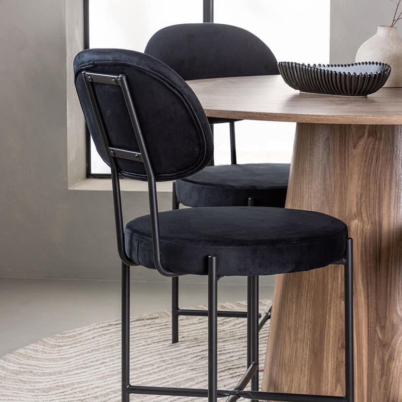 Matgrupp Venture Home Lanzo Runt Matbord Ø120 cm & 6 Stella Stolar