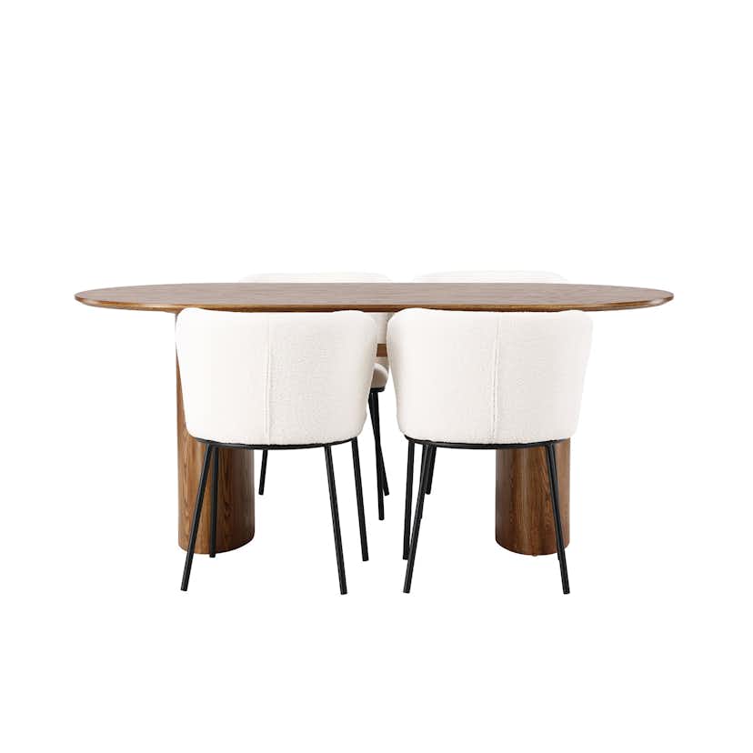 Matgrupp Venture Home Isolde med 4 Edina Stolar