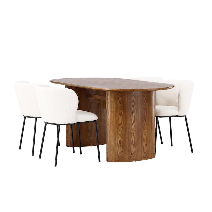 Matgrupp Venture Home Isolde med 4 Edina Stolar