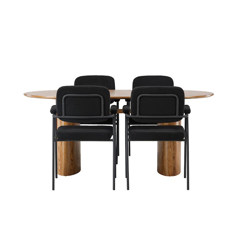 Matgrupp Venture Home Isolde med 4 Yesterday Stolar