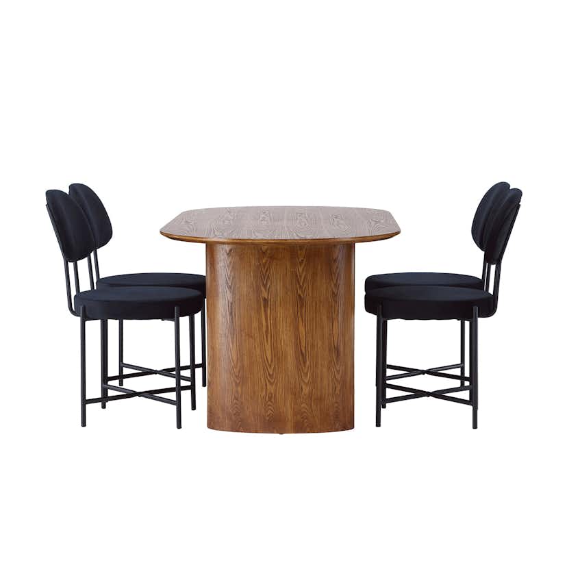 Matgrupp Venture Home Isolde med 4 Stella Stolar